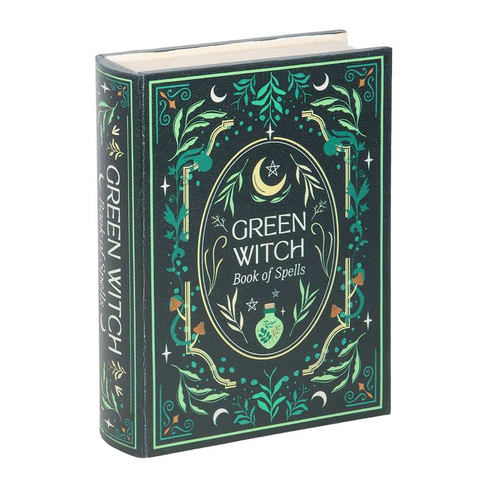 Something Different - Green Witch Book Shaped Storage Box Decoratieve opbergdoos - Groen
